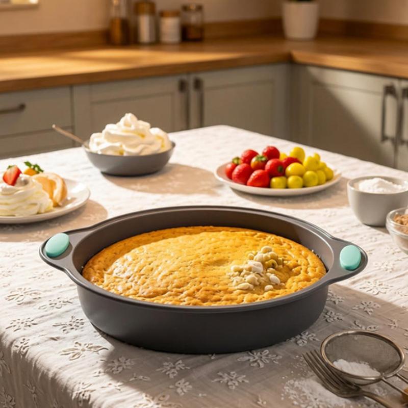 Kitchen Baking Pans For Sale - ホットセール 1/3個入り キッチンベーキングツール シリコン製丸型ケーキトレイ ノンスティックシリコンベーキングトレイセット 食品グレードケーキ型