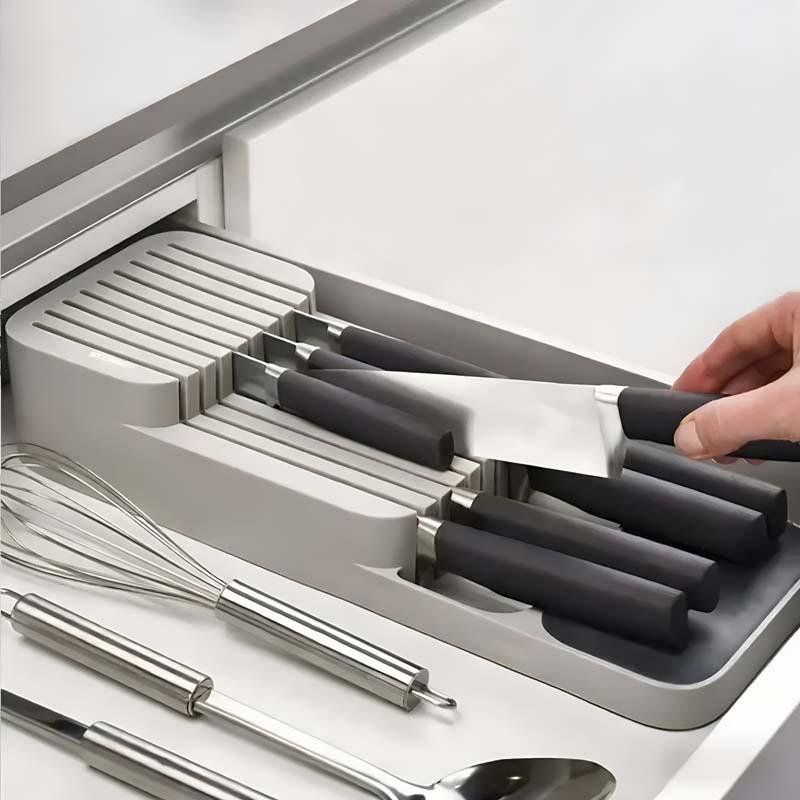Kitchen Baking Tins - 実用的な引き出し式ナイフ収納ボックス - キッチンアクセサリー - キッチン用品収納ラック -