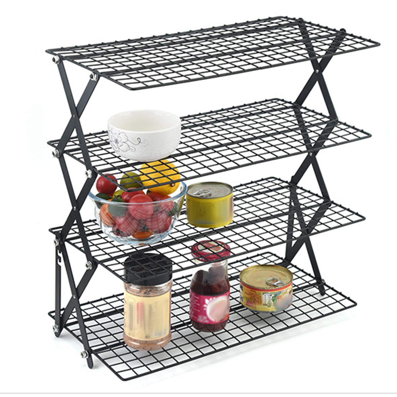 Cooling Rack Wire - 冷却ラック 積み重ね可能 調節可能 簡単洗浄 ワイヤーベーキングラック 折りたたみ式ワイヤーラック