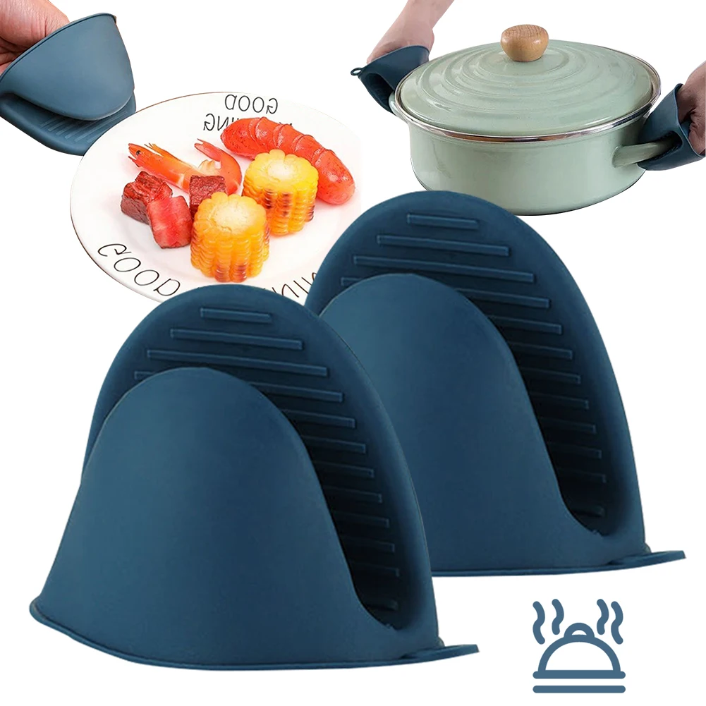 Kitchen Baking Gloves - シリコン製オーブンミット、耐熱ピンチポットホルダー、滑り止めキッチン用手袋、調理、ベーキング、グリル、バーベキュー、揚げ物、鍋、フライパン用