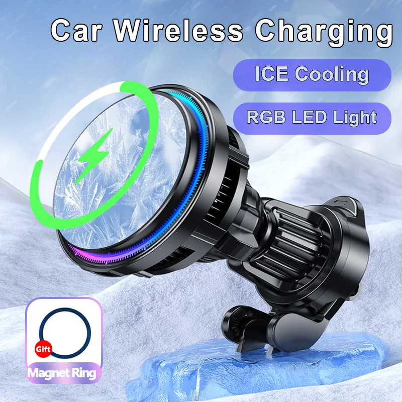 Cooling Rack Wire - iPhone 16/15/14/13/12 Pro Max対応 マグネット式ワイヤレス車載充電器スタンド (急速充電対応、MacSafe互換)