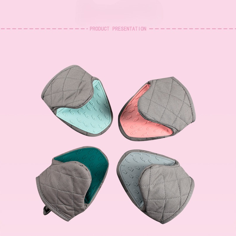 Kitchen Baking Gloves - 1個入りパッド | 人間工学に基づいたグリップ、滑り止めキッチンマット、ベーキングオーブン用断熱手袋、魚型の半シリコン布製ハンドグリップグローブ