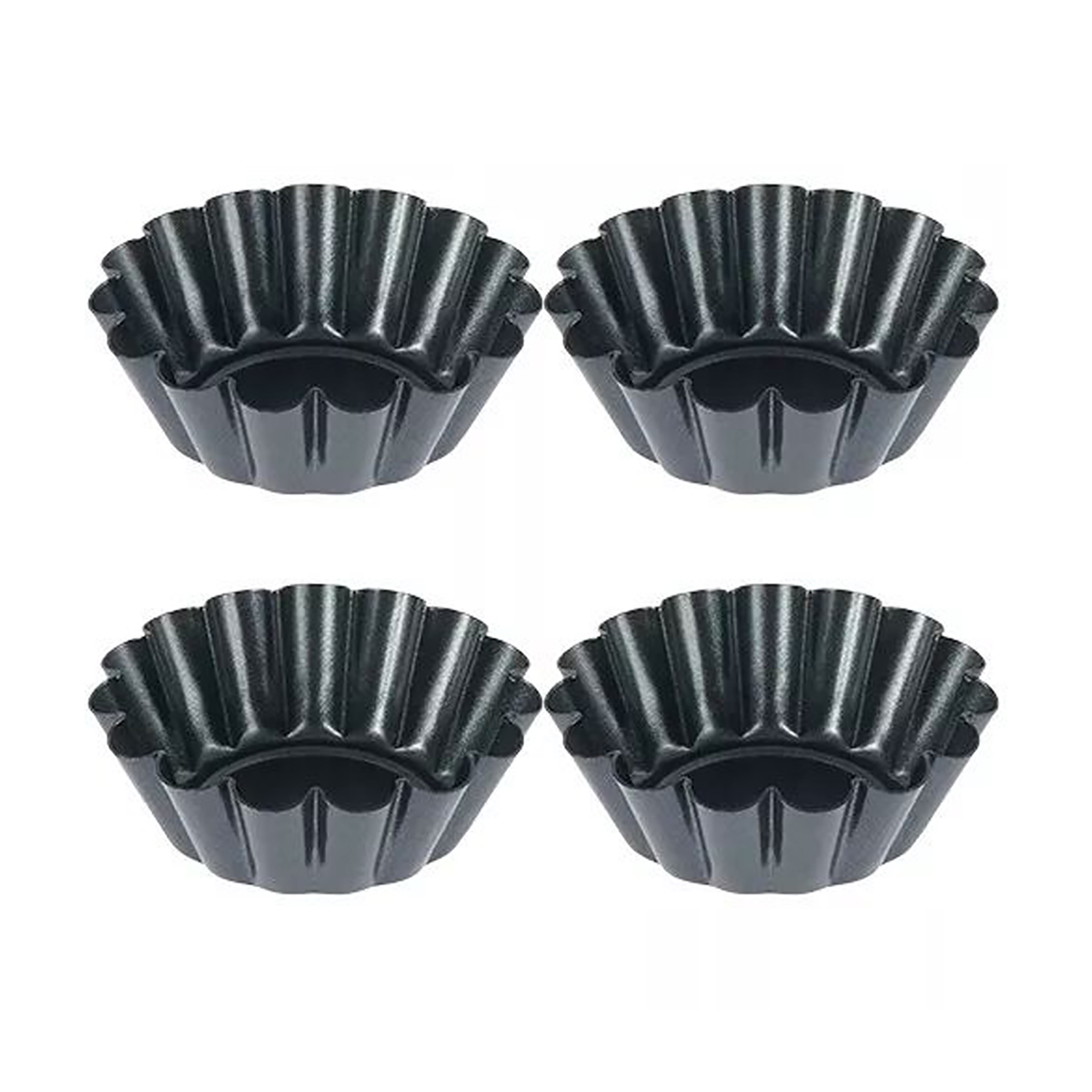 Muffin Tin Nonstick - 4 個ミニラウンドノンスティックタルトパンタルトレット型エッグタルト型マフィンカップケーキケーキ型ベーキングツール