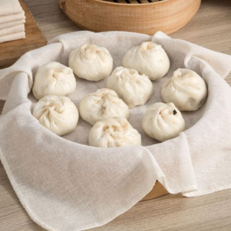 Kitchen Baking Drawer - 3 個 40/60 センチメートル純綿蒸し布家庭用引き出し布蒸し米とパンマットラウンド綿ガーゼキッチン蒸し器