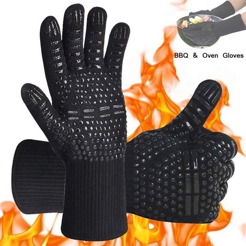 Kitchen Baking Gloves - キッチンオーブン用シリコン保護手袋,耐熱性と爆発性,滑り止め,断熱,高温,bbq1472度