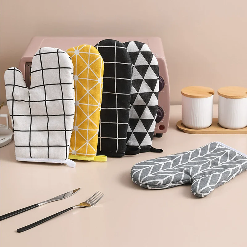 Kitchen Baking Gloves - 2 個の断熱手袋耐熱電子レンジ手袋高温耐性キッチンとオーブン手袋