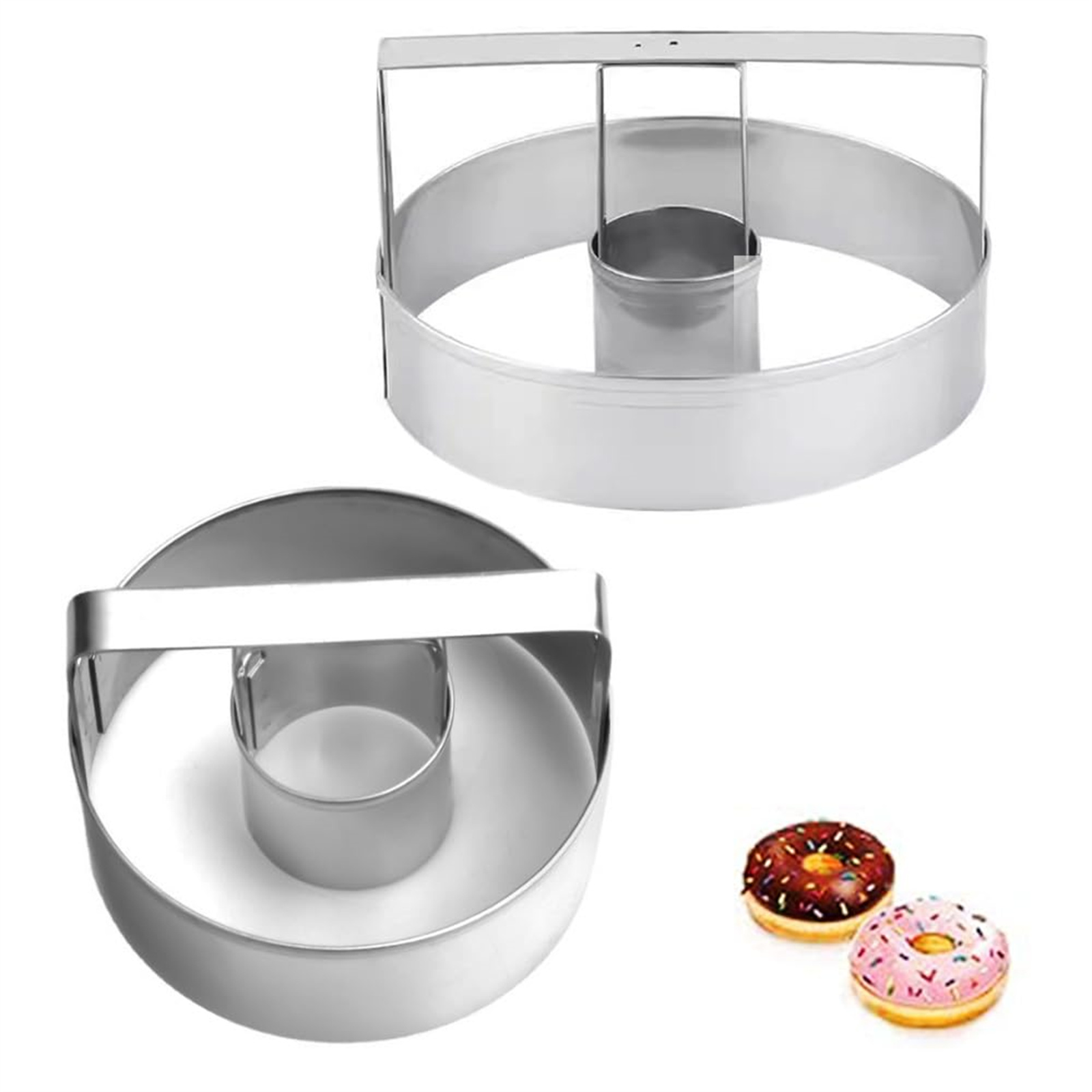 Kitchen Appliances For Baking - ステンレス鋼クッキーカッターキッチンベーキングラウンドドーナツ型日常耐久性のある多機能ベーキング型ホームDIYデザートツール