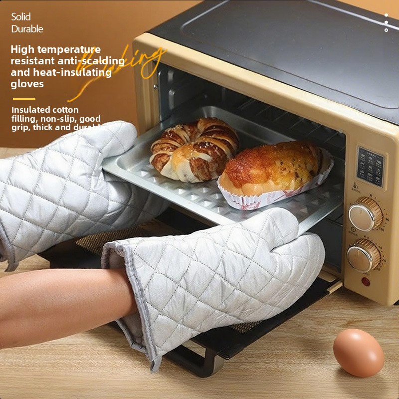 Kitchen Baking Gloves - キッチン用断熱手袋、高温耐性と耐火性、電子レンジ専用、滑り止め加工、厚手、耐久性あり。