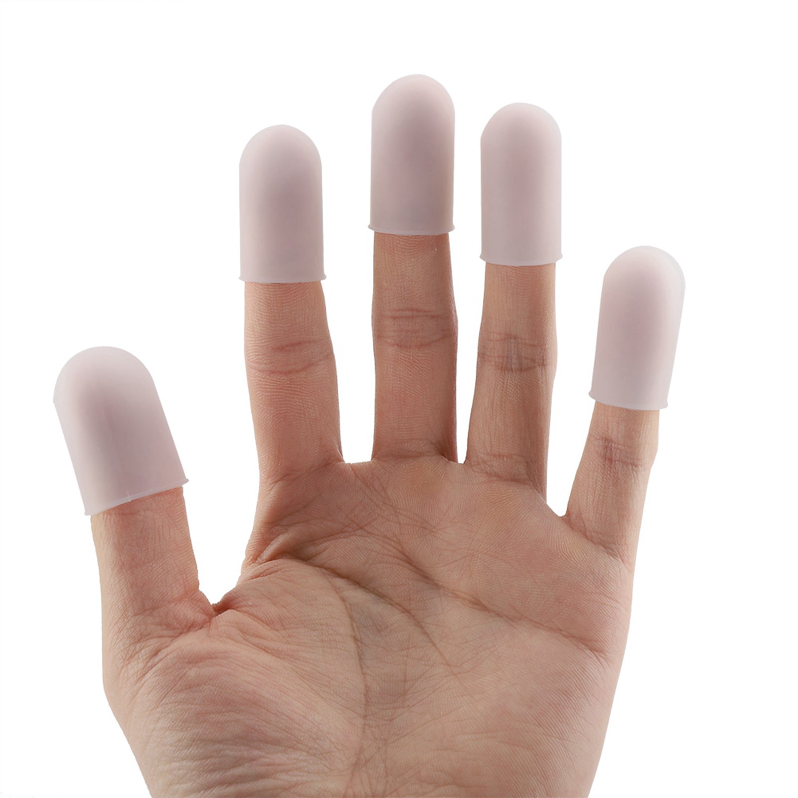 Kitchen Baking Gloves - 熱調理用シリコンフィンガープロテクター、指先グローブ、親指スリーブカバー、ベーキング、バーベキュー、キッチンツール、5個