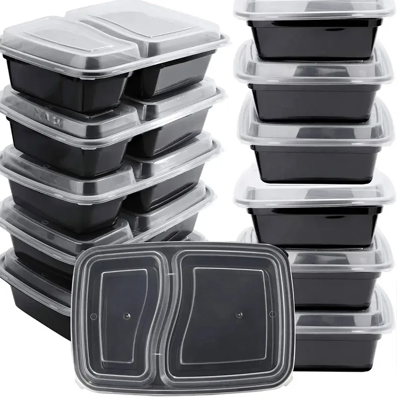 Kitchen Baking Tins - 10 セット使い捨て食品ボックス蓋付き電子レンジ食品保存ボックスキッチン冷蔵庫保存容器耐久性のある積み重ね可能