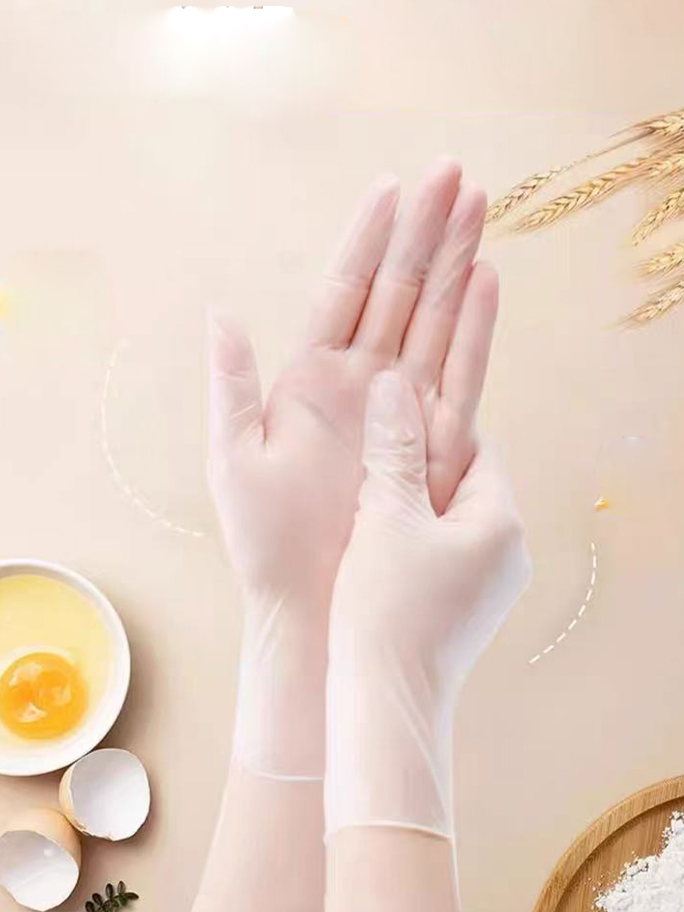 使い捨て手袋、食品グレード、生地をこねたり、ベーキングや混合 - Kitchen Baking Gloves のレビューと価格