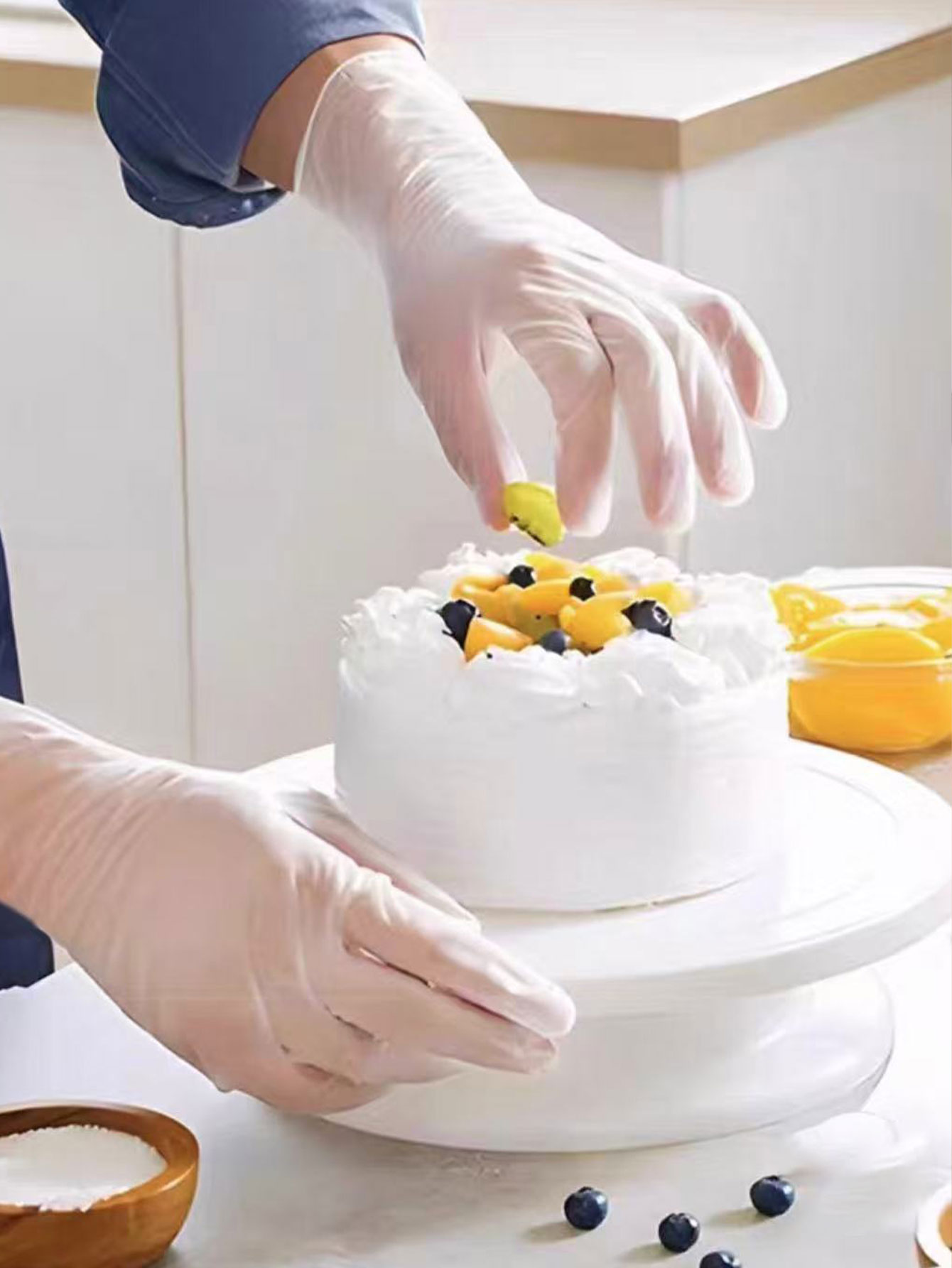 使い捨て手袋、食品グレード、生地をこねたり、ベーキングや混合 - Kitchen Baking Gloves のレビューと価格