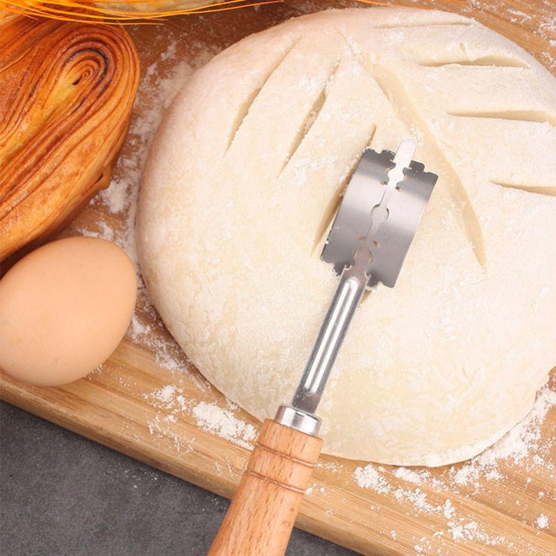 生地パンペストリーカッター 5枚刃トーストカーブバゲットパン - Dough Scraper Curved のレビューと価格