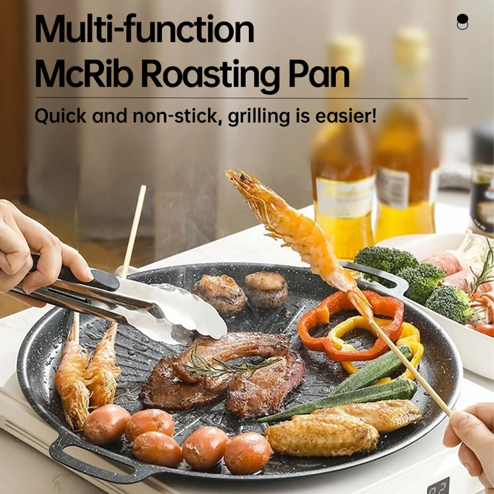 34 センチメートル屋外バーベキューグリルパンノンスティック - Kitchen Baking Trays のレビューと価格