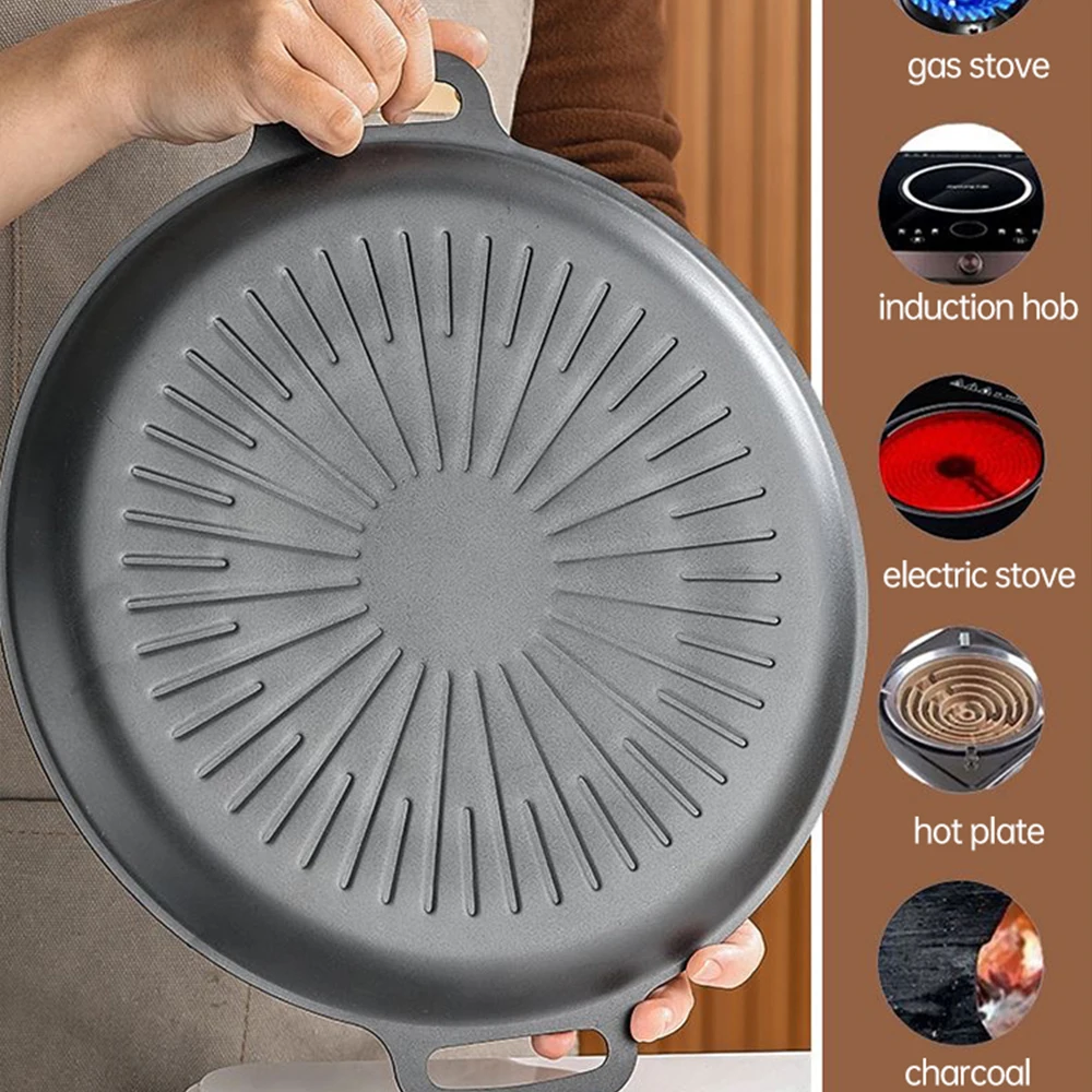 34 センチメートル屋外バーベキューグリルパンノンスティック - Kitchen Baking Trays のレビューと価格
