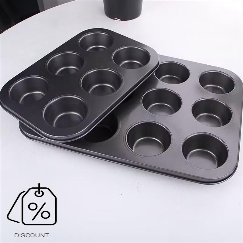ABJO-3 パックテフロン加工マフィンパン炭素鋼カップケー - Muffin Tin Nonstick のレビューと価格