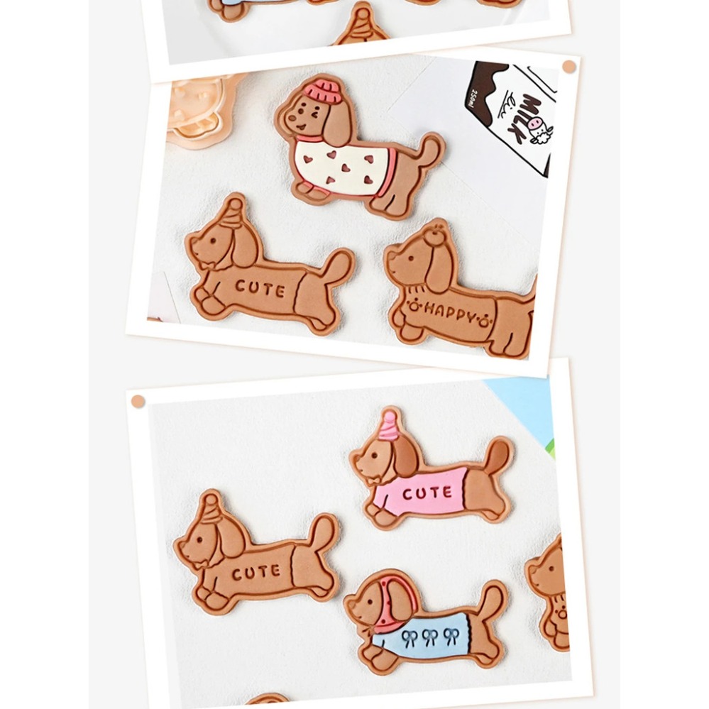クッキー型スタンプ漫画ソーセージ犬クッキーカッタービスケット - Kitchen Appliances For Baking のレビューと価格