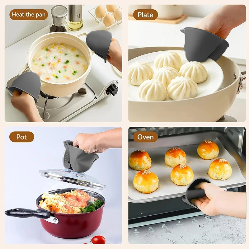 2 個ミニオーブン手袋シリコーン耐熱調理手袋断熱滑り止め手袋 - Kitchen Baking Gloves のレビューと価格