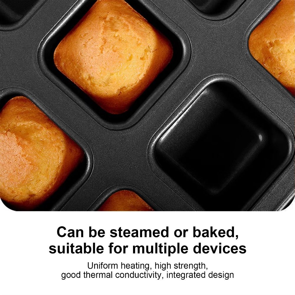 12個取り正方形マフィン型、耐腐食性仕切り付きマフィンカップ - Muffin Tin Nonstick のレビューと価格