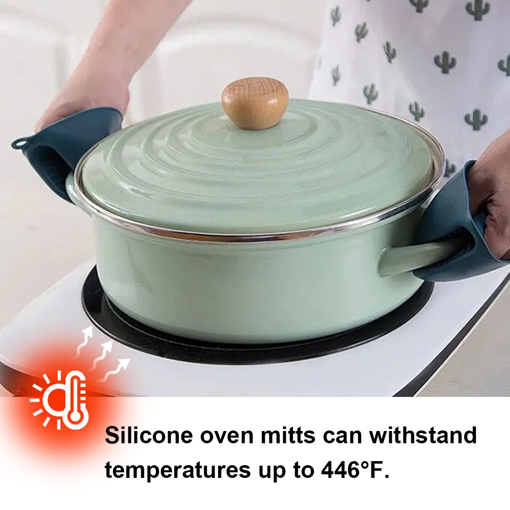 シリコン製オーブンミット、耐熱ピンチポットホルダー、滑り止め - Kitchen Baking Gloves のレビューと価格