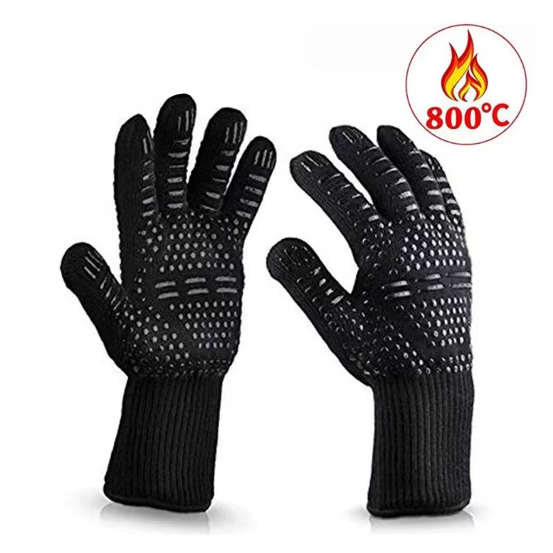 ワンピース BBQ グローブ高温耐性オーブンミット 500  - Kitchen Baking Gloves のレビューと価格