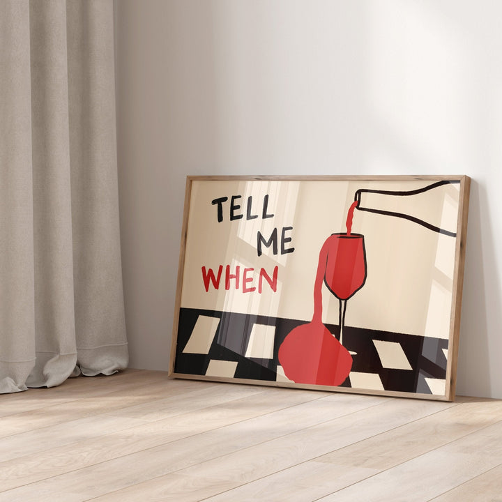 ヴィンテージ「Tell Me When Drink」キャンバ - Kitchen Q のレビューと価格