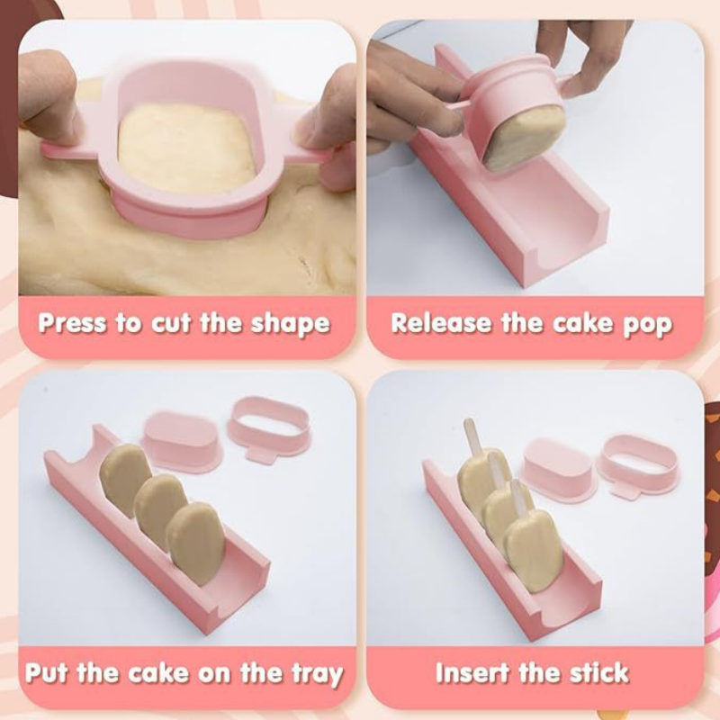 ケーキポップ型セット（トレイ付き）ノンスティック再利用可能ケ - Kitchen Baking Trays のレビューと価格