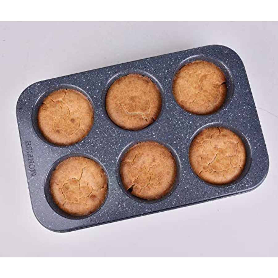 2個入りディープジャンボマフィンパン 6カップ カーボンスチ - Muffin Tin Nonstick のレビューと価格