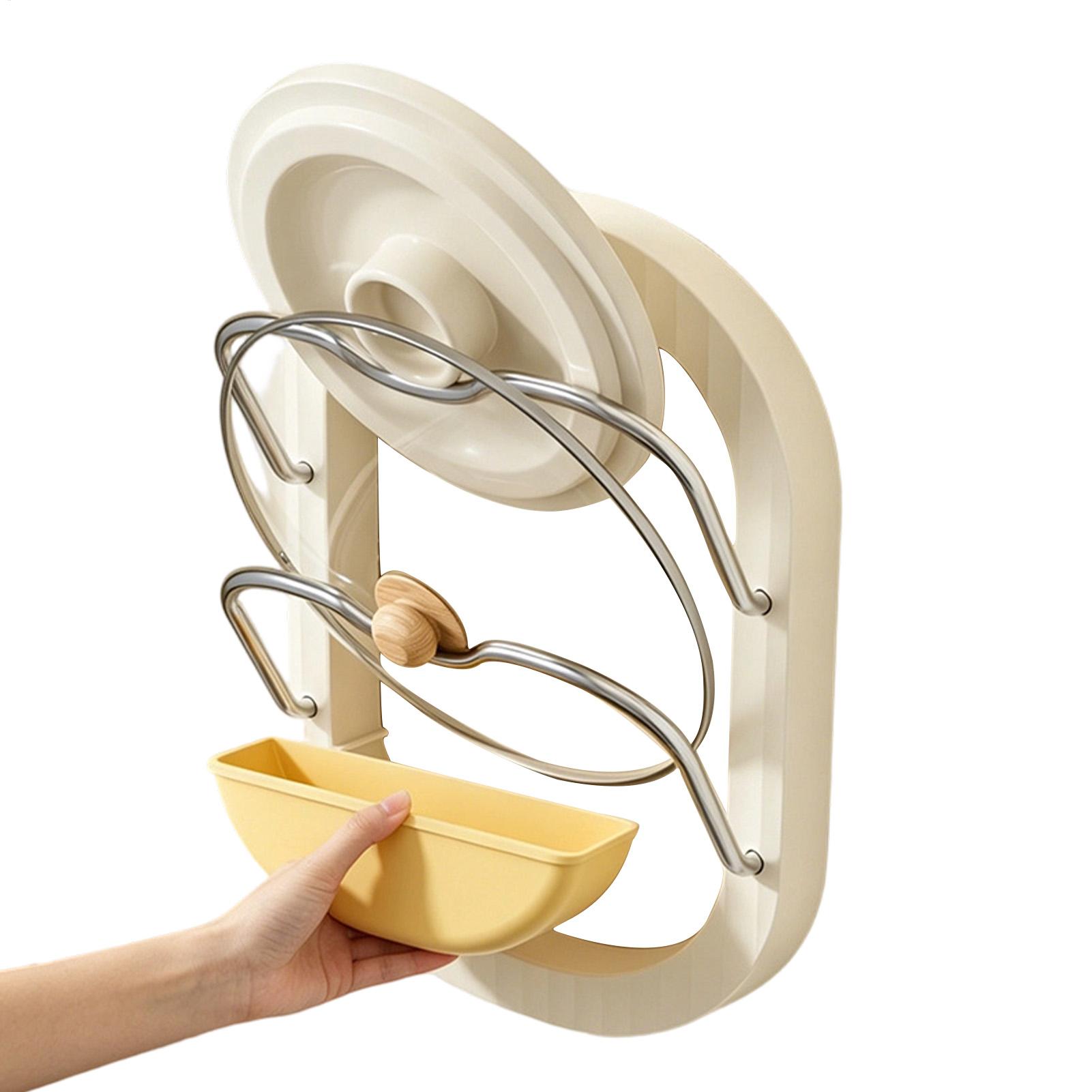 鍋蓋ラック 2段式 壁掛け式 穴あけ不要 ホルダー 鍋蓋オー - Kitchen Baking Drawer のレビューと価格