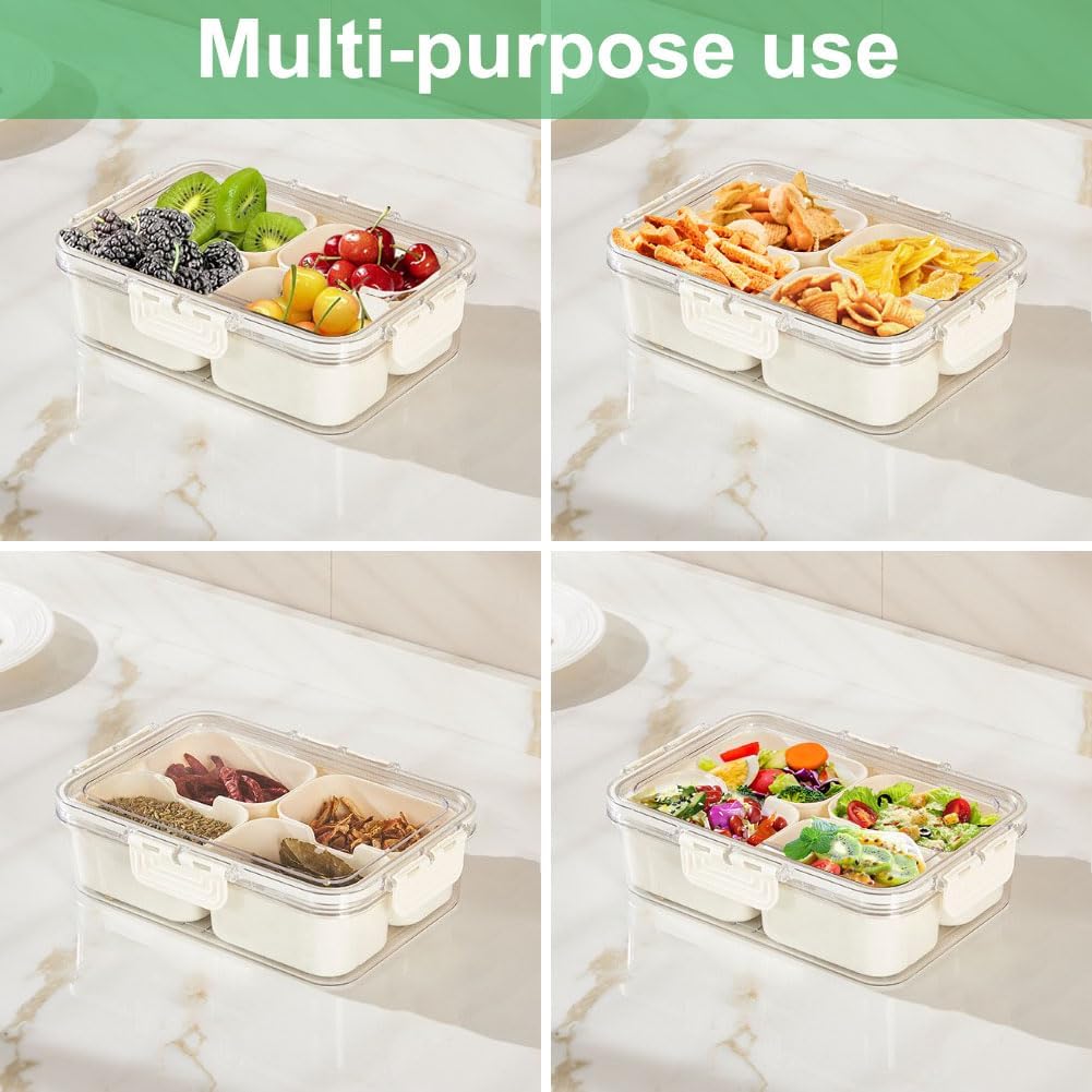 ポータブル食品保存箱、スナック収納ボックス、蓋付き4つのコン - Kitchen Baking Tins のレビューと価格