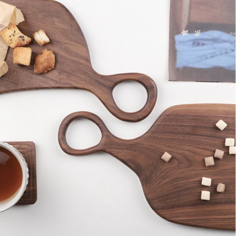 ブラックウォールナット固体まな板木製トレイピザボードまな板キ - Kitchen Baking Trays のレビューと価格
