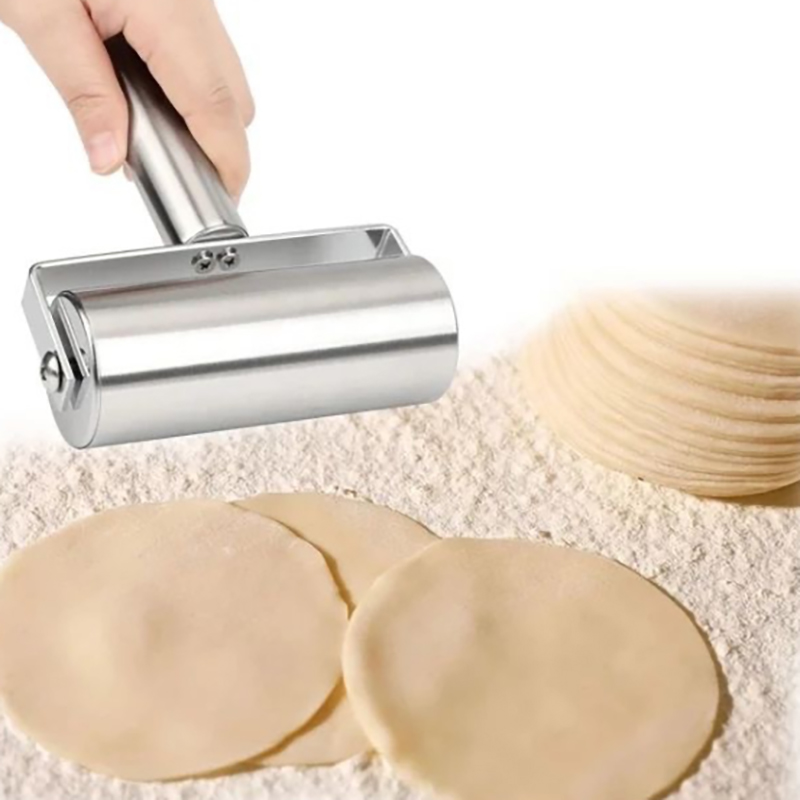 ステンレス鋼ダブルヘッドローリングピンノンスティック生地ペス - Kitchen Roll Baking のレビューと価格