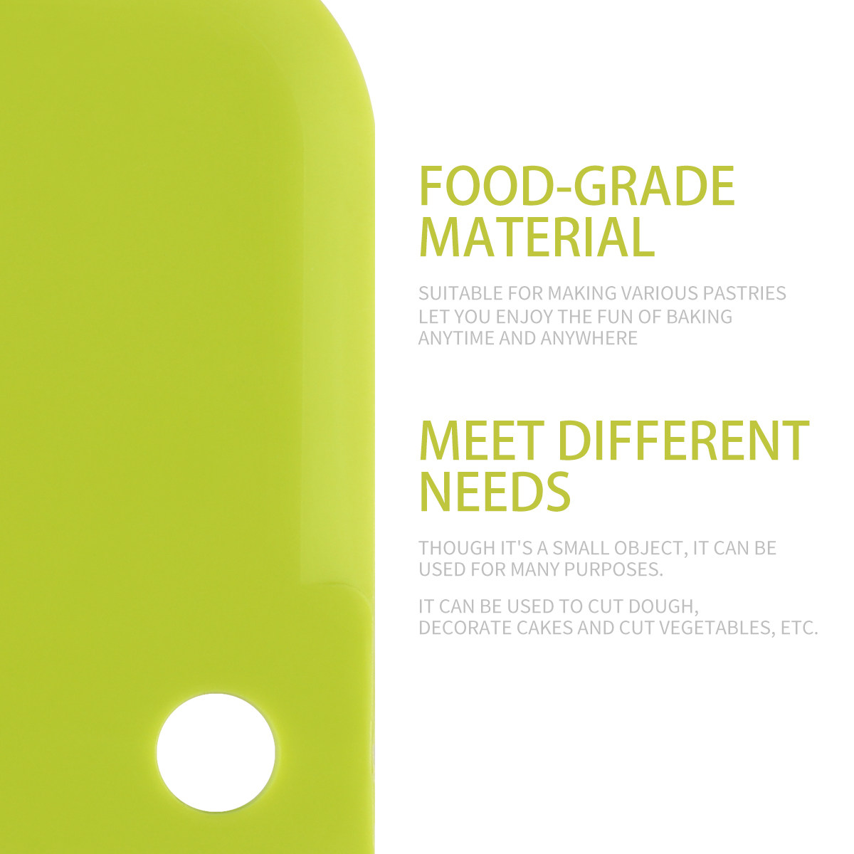 6個入りプラスチック製スクレーパーセット、ストレートとカーブ - Dough Scraper Curved のレビューと価格