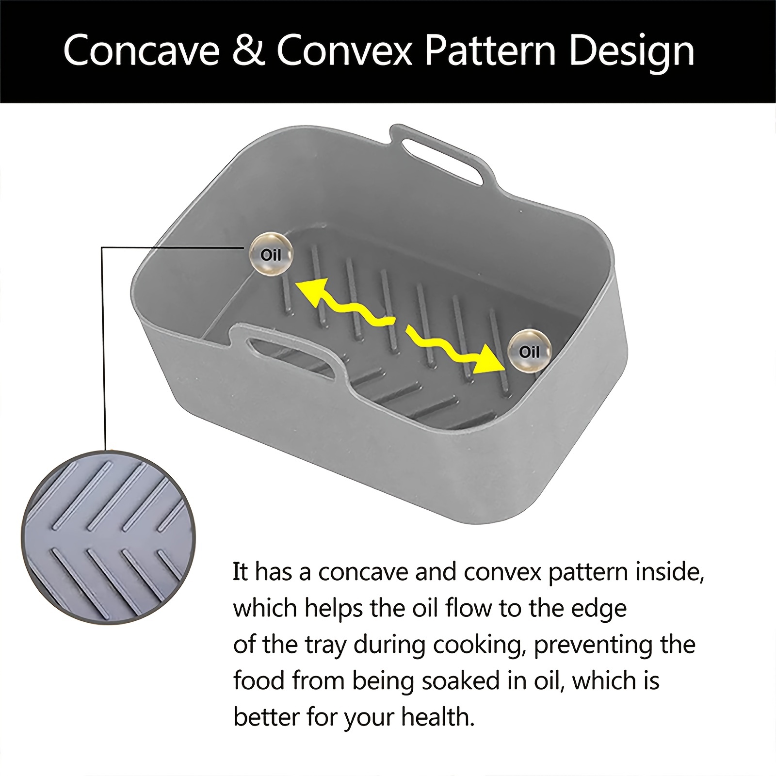 1/2 個エアフライヤーシリコントレイ再利用可能な忍者デュア - Kitchen Baking Trays のレビューと価格