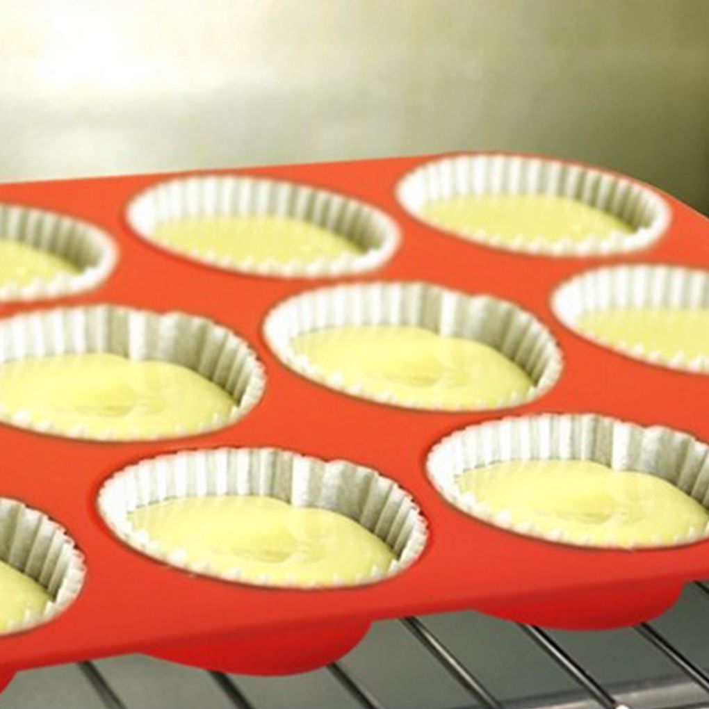 12個入りノンスティックマフィンパンキット、シリカゲル製カッ - Muffin Tin Nonstick のレビューと価格
