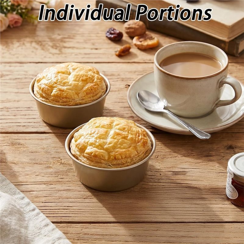 ABLN-ミニパイパン 8個パック、4インチ再利用可能なノン - Muffin Tin Nonstick のレビューと価格