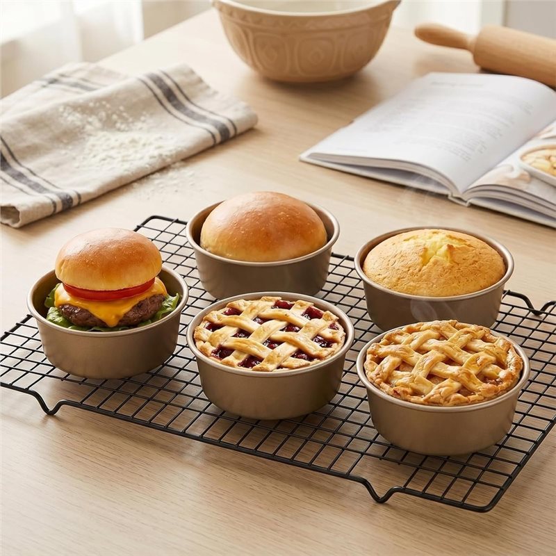 ABLN-ミニパイパン 8個パック、4インチ再利用可能なノン - Muffin Tin Nonstick のレビューと価格