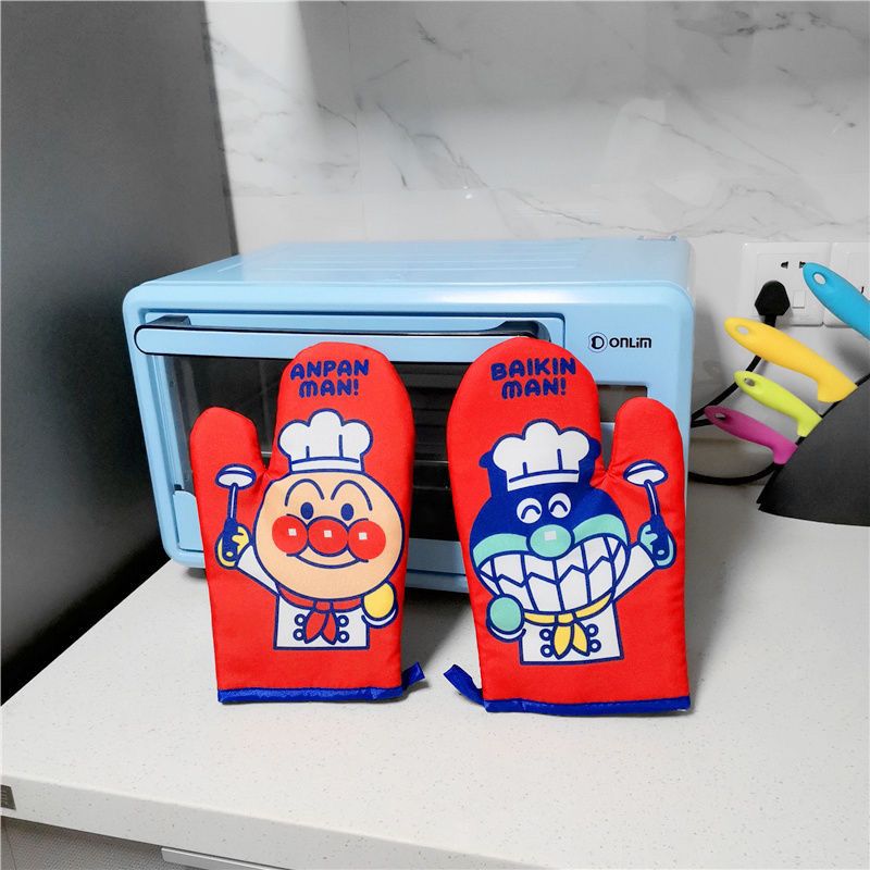 2 個アンパンマン電子レンジ用断熱手袋家庭用キッチン耐熱厚手 - Kitchen Baking Area のレビューと価格