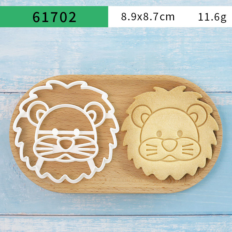 4個入り動物型クッキーカッターセット 3Dキュートなライオン - Kitchen Appliances For Baking のレビューと価格