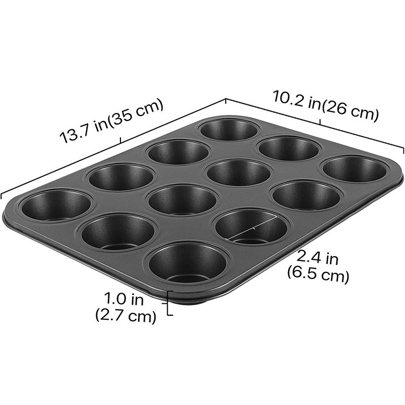 LMETJMA マフィントレイカップケーキベーキングパン 1 - Muffin Tin Nonstick のレビューと価格