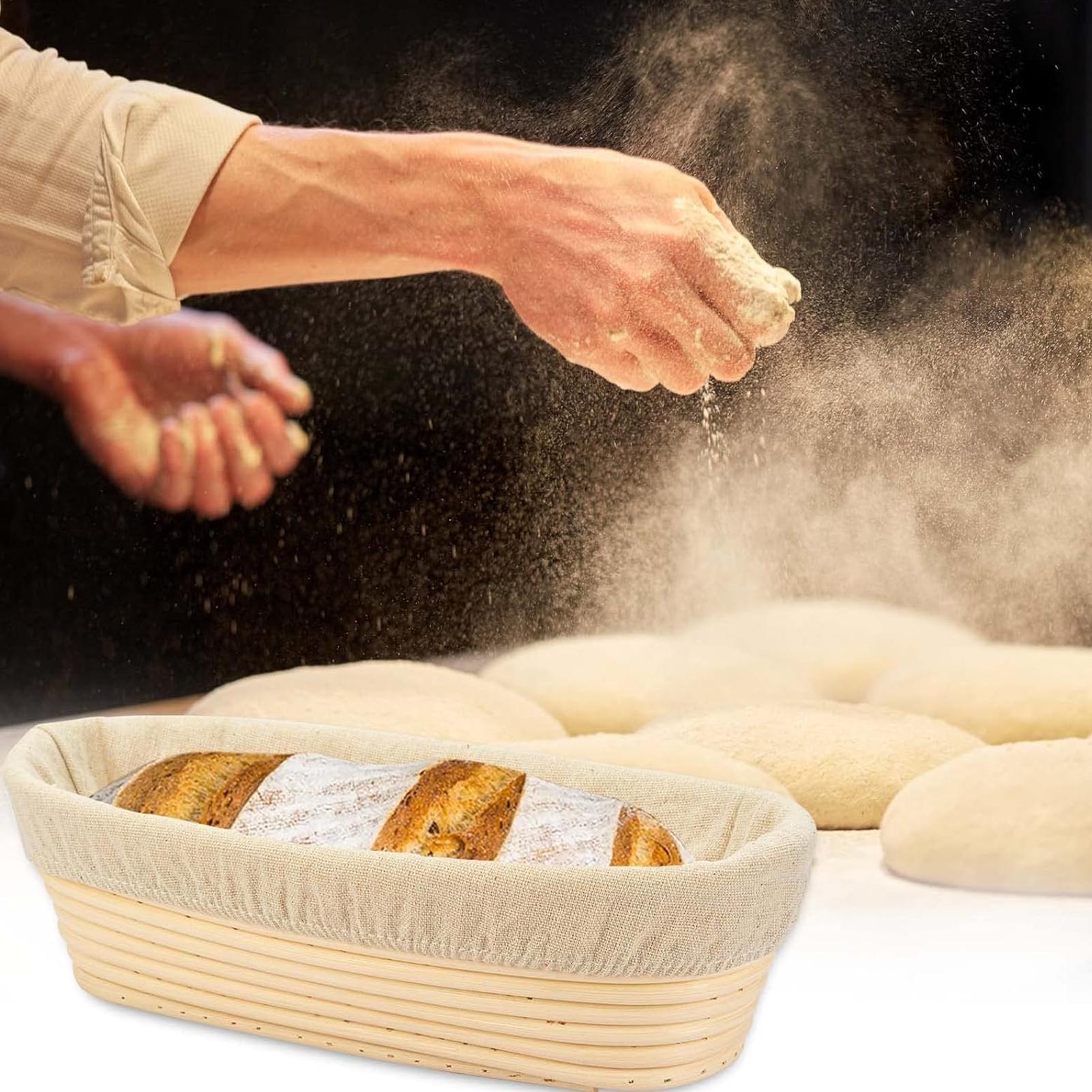 籐製パン発酵かご　オーバル型籐製ウィッカー生地発酵容器　サワ - Proofing Basket Banneton のレビューと価格