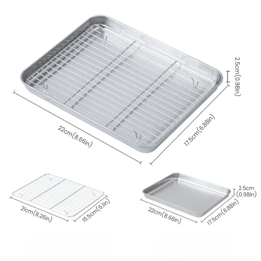 ワイヤーラック付きステンレス製ベーキングシート、均一加熱耐久 - Cooling Rack Wire のレビューと価格