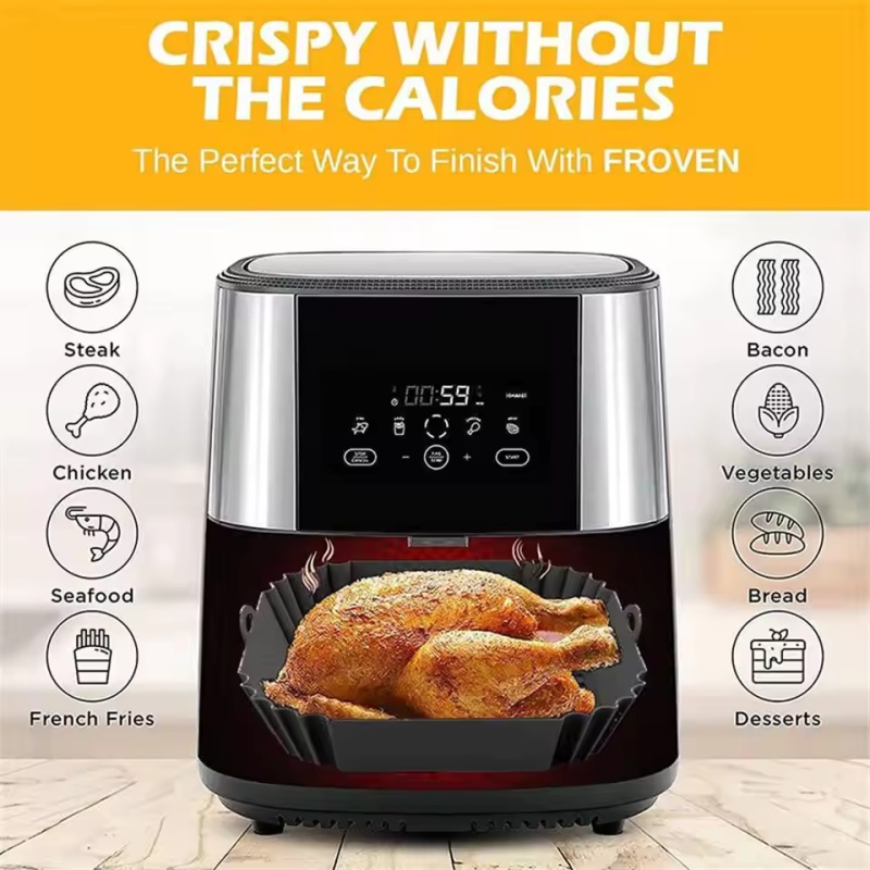 シリコン製エアフライヤーポットトレイ（ハンドル付き）1個、ス - Kitchen Baking Trays のレビューと価格