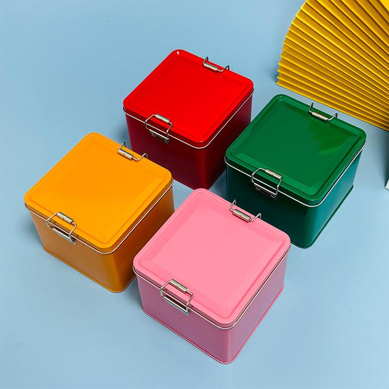 正方形ブリキ製クッキー缶蓋付き防塵家庭用キッチンデスクトップ - Kitchen Baking Tins のレビューと価格