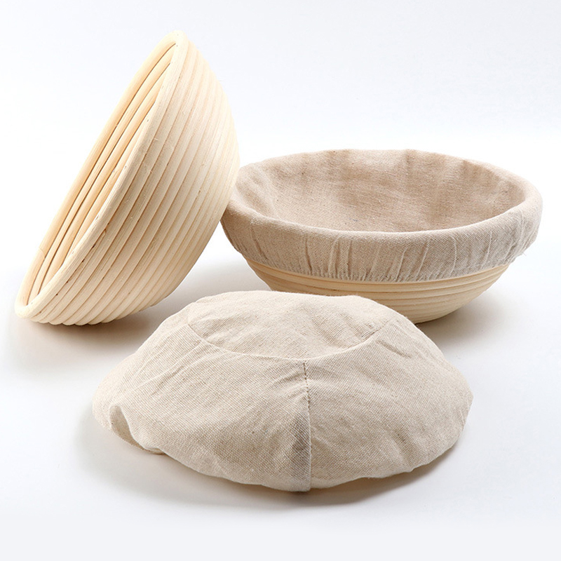 天然ラタン製パンかご 麻布付き 7個セット パン道具 バネト - Proofing Basket Banneton のレビューと価格