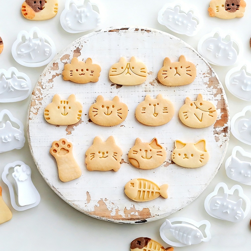 かわいい子猫DIYスタンプクッキーカッター焼き型ベーキングア - Kitchen Appliances For Baking のレビューと価格