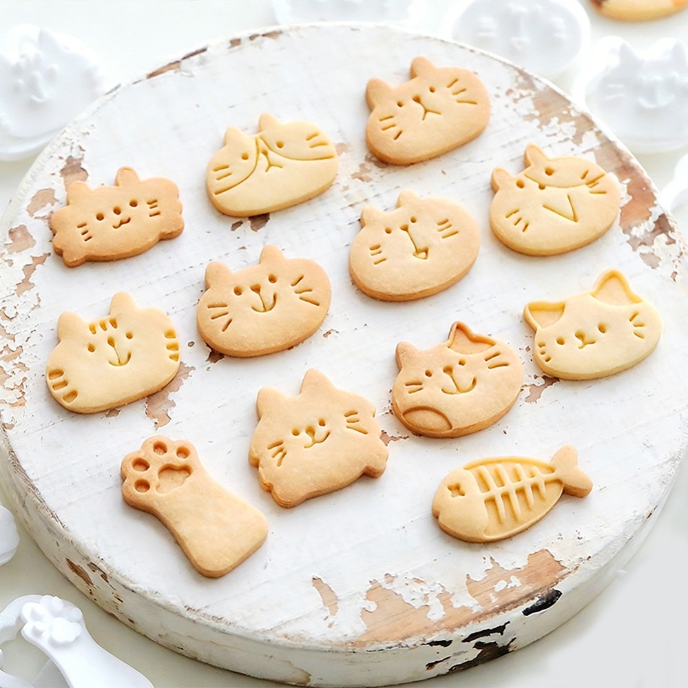 かわいい子猫DIYスタンプクッキーカッター焼き型ベーキングア - Kitchen Appliances For Baking のレビューと価格