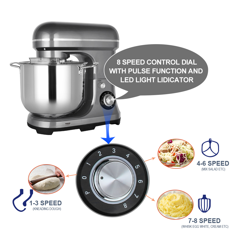 11L 2000W 大型強力電動ミキサー ダブルドウフック付 - Kitchen Appliances For Baking のレビューと価格