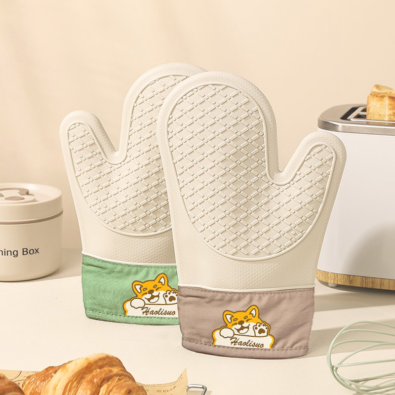 ヘビーデューティーシリコン耐熱オーブン手袋滑り止めベーキング - Kitchen Baking Gloves のレビューと価格