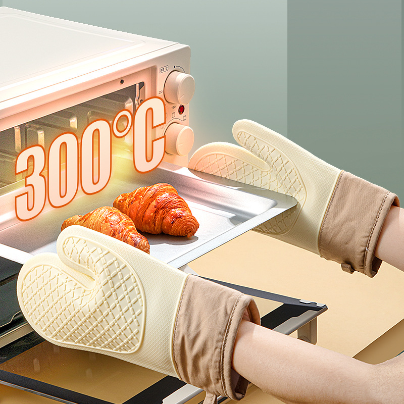 ヘビーデューティーシリコン耐熱オーブン手袋滑り止めベーキング - Kitchen Baking Gloves のレビューと価格